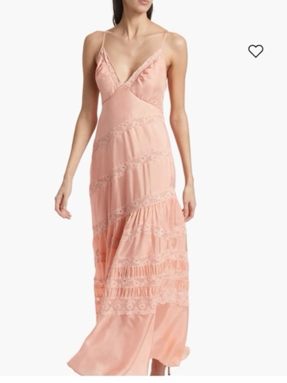 LoveShackFancy Idalia Lace-Trim Slip Maxi Dress